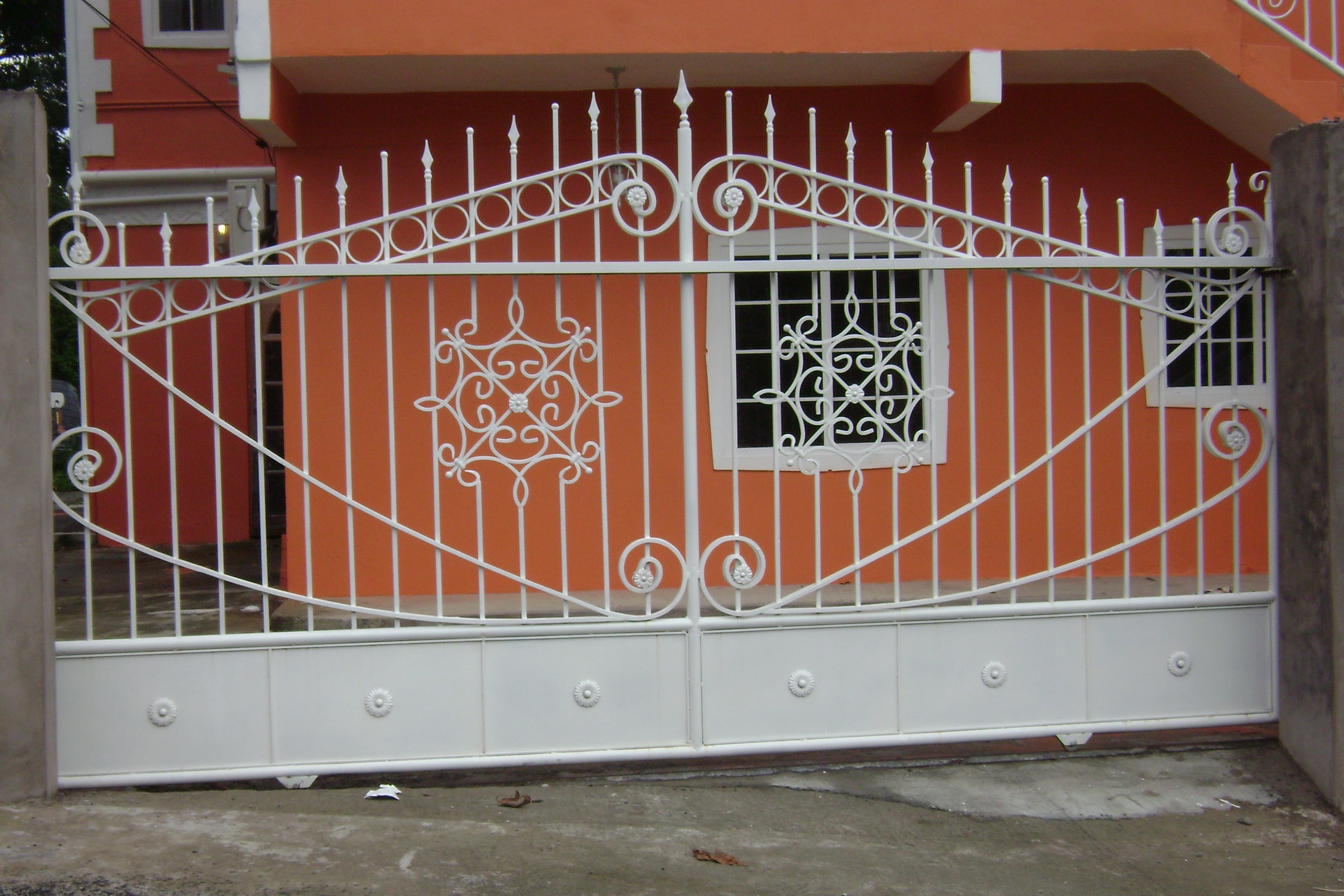 Custom white gate installation